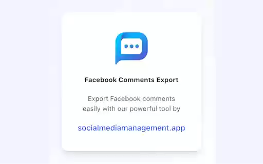 Facebook Comments Export  from Chrome web store to be run with OffiDocs Chromium online