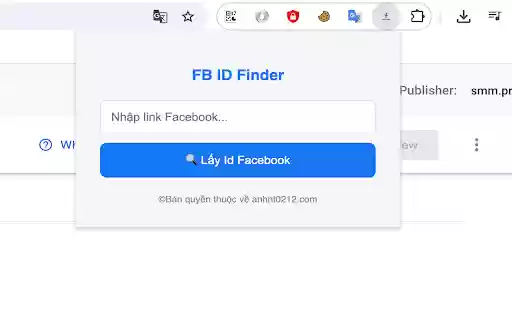 Facebook ID Finder  from Chrome web store to be run with OffiDocs Chromium online