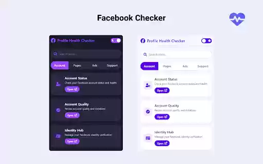 Facebook Profile Health Checker  from Chrome web store to be run with OffiDocs Chromium online
