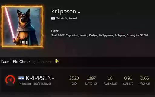 Faceit Elo Checker Krippsen from Chrome web store to be run with OffiDocs Chromium online Faceit Elo Checker Krippsen from Chrome web store to be run with OffiDocs Chromium online