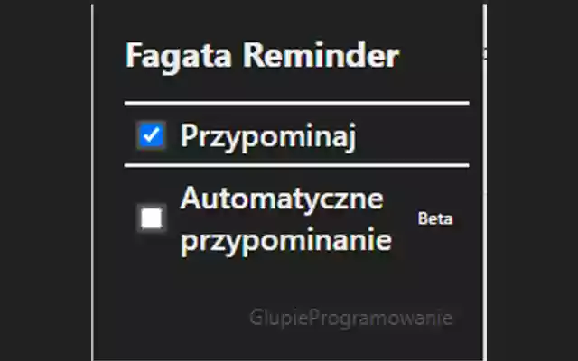 Fagata Reminder from Chrome web store to be run with OffiDocs Chromium online Fagata Reminder from Chrome web store to be run with OffiDocs Chromium online