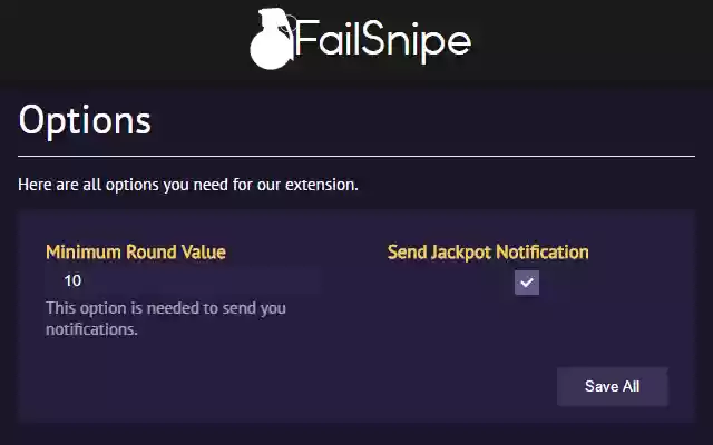 FailSnipe  from Chrome web store to be run with OffiDocs Chromium online