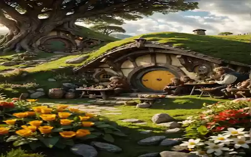 Fairy tale village wallpaper  from Chrome web store to be run with OffiDocs Chromium online