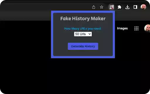 Fake History Maker  from Chrome web store to be run with OffiDocs Chromium online