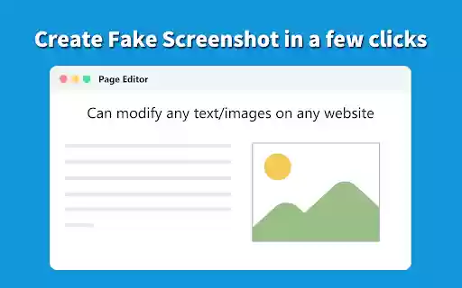 Fake Screenshot Generator  from Chrome web store to be run with OffiDocs Chromium online