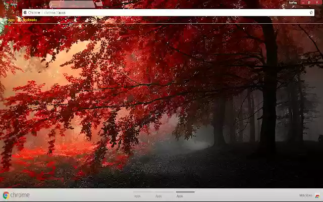 Fall Forest Grey Red Tree  from Chrome web store to be run with OffiDocs Chromium online