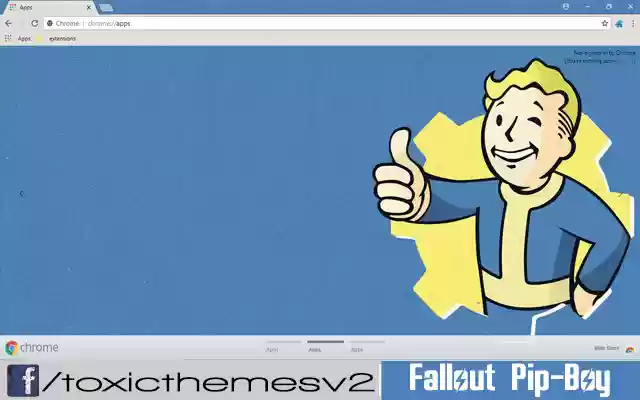 Fallout Pip Boy Blue uit de Chrome-webwinkel wordt uitgevoerd met OffiDocs Chromium online