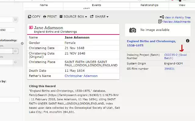 FamilySearch Batch Checker from Chrome web store to be run with OffiDocs Chromium online FamilySearch Batch Checker from Chrome web store to be run with OffiDocs Chromium online