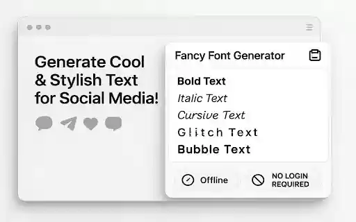 Fancy Font Generator  from Chrome web store to be run with OffiDocs Chromium online