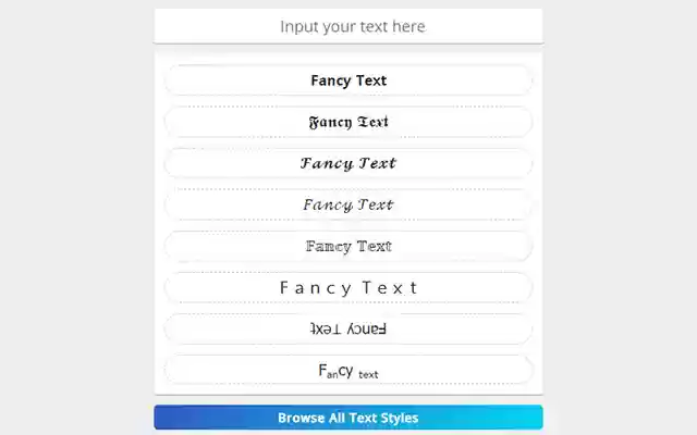 Fancy Text Generator  from Chrome web store to be run with OffiDocs Chromium online