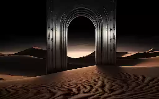fantasy style magic door in the middle of the desert  from Chrome web store to be run with OffiDocs Chromium online