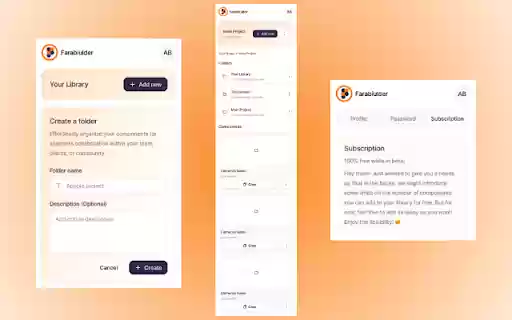Farabiulder Bubble.io Custom Library  from Chrome web store to be run with OffiDocs Chromium online