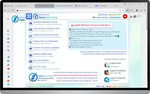 Fast Ads Check by ffb.vn  from Chrome web store to be run with OffiDocs Chromium online