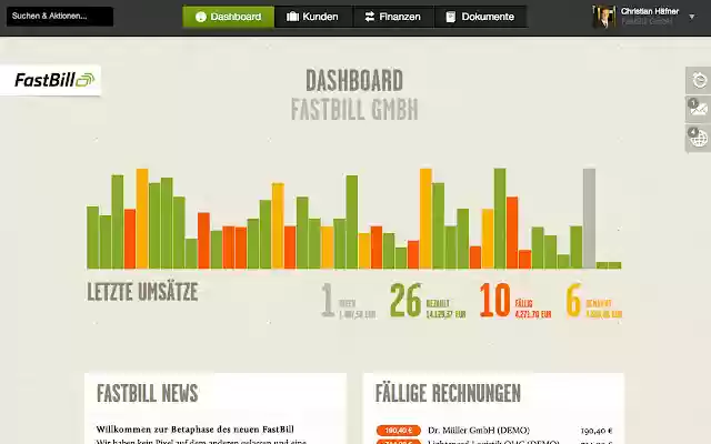 FastBill Buchhaltung für KMU Freelancer from Chrome web store to be run with OffiDocs Chromium online FastBill Buchhaltung für KMU Freelancer from Chrome web store to be run with OffiDocs Chromium online