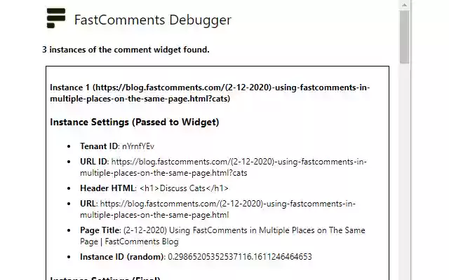 FastComments Debugger from Chrome web store to be run with OffiDocs Chromium online FastComments Debugger from Chrome web store to be run with OffiDocs Chromium online