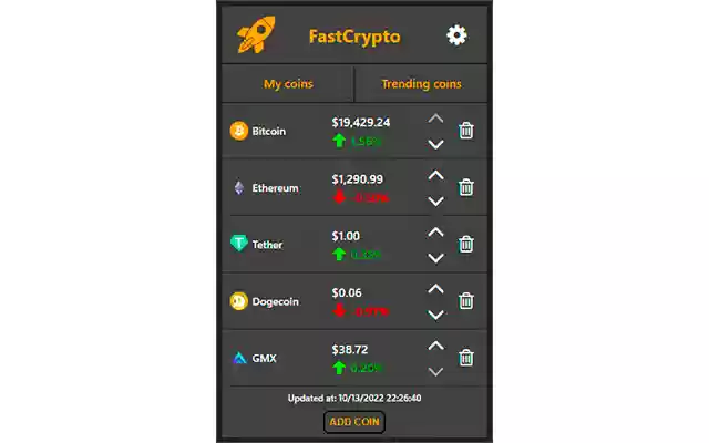 FastCrypto  from Chrome web store to be run with OffiDocs Chromium online
