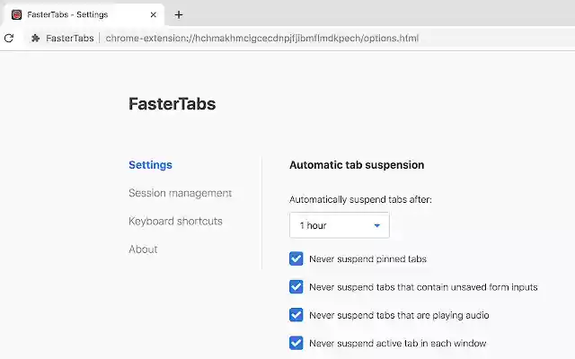 FasterTabs from Chrome web store to be run with OffiDocs Chromium online FasterTabs from Chrome web store to be run with OffiDocs Chromium online