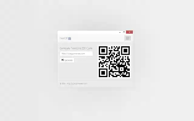 FastQR Generate QR Code offline  from Chrome web store to be run with OffiDocs Chromium online