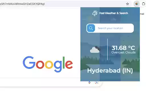Fast Weather  Search  from Chrome web store to be run with OffiDocs Chromium online
