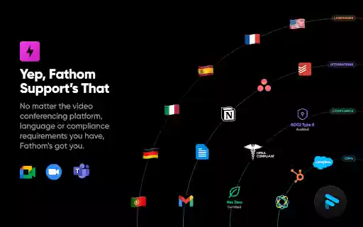 Fathom AI Note Taker for Google Meet  from Chrome web store to be run with OffiDocs Chromium online