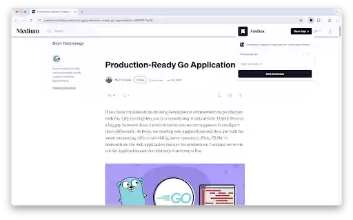 FavBox  from Chrome web store to be run with OffiDocs Chromium online