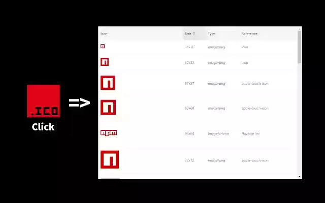 Favicon Detector  from Chrome web store to be run with OffiDocs Chromium online