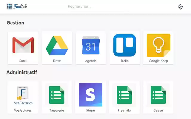 Favlink  from Chrome web store to be run with OffiDocs Chromium online