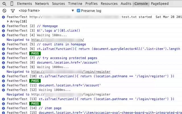 FeatherTest Website Automated Tests  from Chrome web store to be run with OffiDocs Chromium online