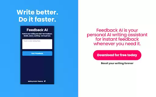 FeedbackAI AI powered Writing Assistant from Chrome web store to be run with OffiDocs Chromium online FeedbackAI AI powered Writing Assistant from Chrome web store to be run with OffiDocs Chromium online