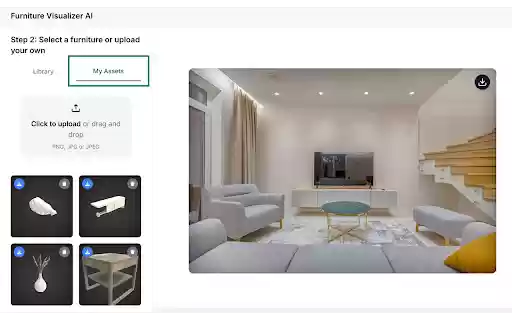 FeelDesign AI 2D to 3D Product Clipper  from Chrome web store to be run with OffiDocs Chromium online