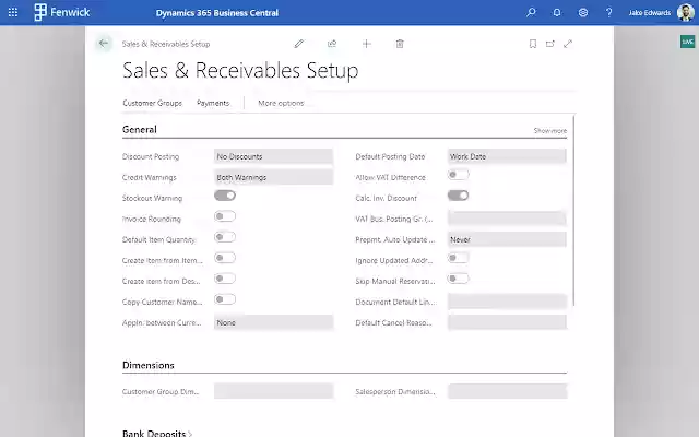 Fenwick Improvements for Business Central  from Chrome web store to be run with OffiDocs Chromium online