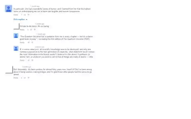 FeynTube  from Chrome web store to be run with OffiDocs Chromium online