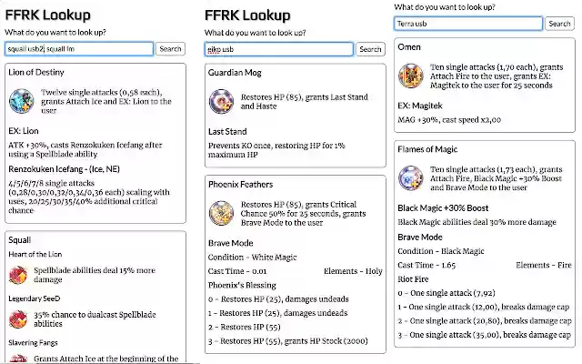 FFRK Lookup  from Chrome web store to be run with OffiDocs Chromium online