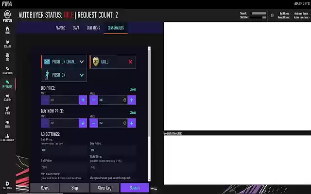 FIFA 21 Auto Buyer  from Chrome web store to be run with OffiDocs Chromium online