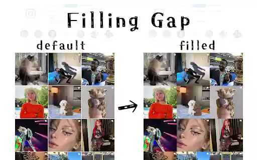 Filling Gap for Instagram™  from Chrome web store to be run with OffiDocs Chromium online
