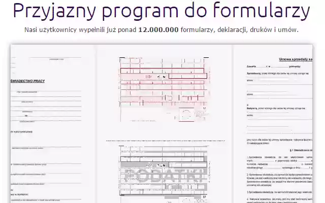 fillUp Formularze dodatek  from Chrome web store to be run with OffiDocs Chromium online