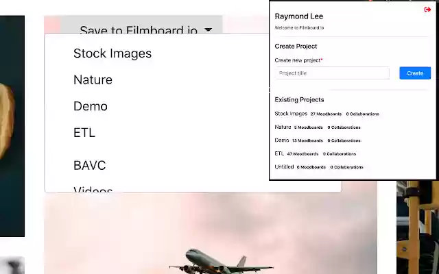 Filmboard Chrome Extension  from Chrome web store to be run with OffiDocs Chromium online