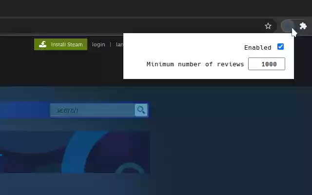 Filter Steam Games  from Chrome web store to be run with OffiDocs Chromium online