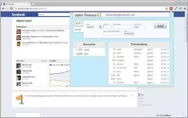 Finance41 Extension  from Chrome web store to be run with OffiDocs Chromium online