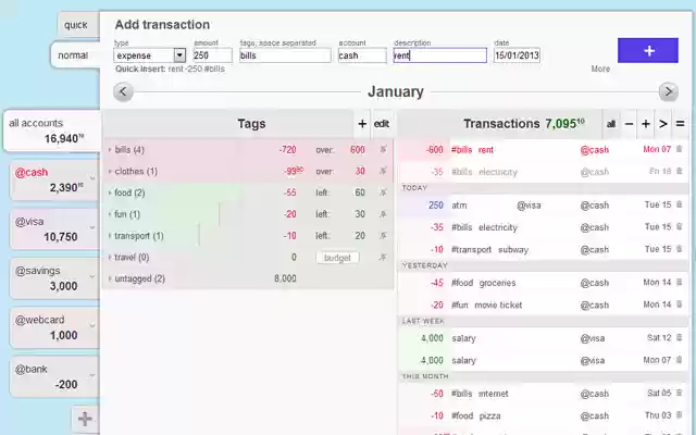 Finance41 Personal Finance  from Chrome web store to be run with OffiDocs Chromium online
