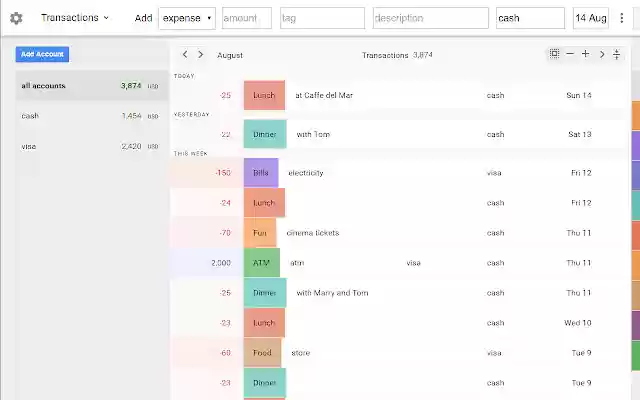 Finance41 Personal Finance Manager  from Chrome web store to be run with OffiDocs Chromium online