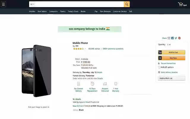 Find Product Country  from Chrome web store to be run with OffiDocs Chromium online