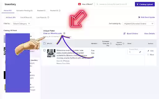 find your product on meesho  from Chrome web store to be run with OffiDocs Chromium online