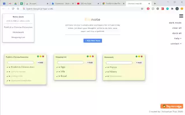 Firenote Update Testing  from Chrome web store to be run with OffiDocs Chromium online
