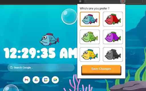 FishBubbles | Custom Theme for Chrome  from Chrome web store to be run with OffiDocs Chromium online