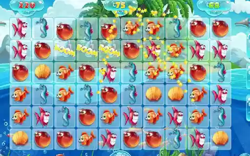 Fish World Match 3 Rs8  from Chrome web store to be run with OffiDocs Chromium online