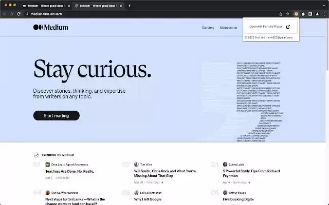 Fisrt Aid Proxer  from Chrome web store to be run with OffiDocs Chromium online