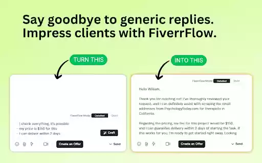 FiverrFlow  from Chrome web store to be run with OffiDocs Chromium online