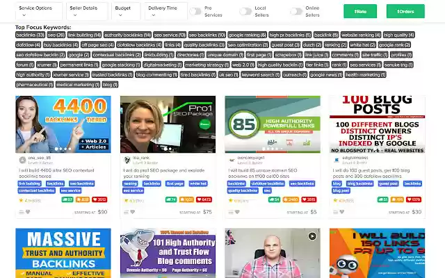 Fiverr Quick View mula sa Chrome web store na tatakbo sa OffiDocs Chromium online