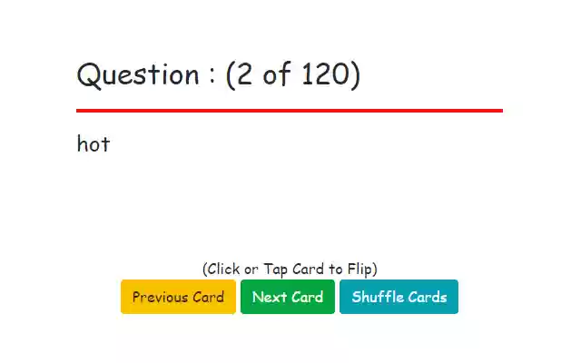 Flash Cards : Basic Spanish Flashcards from Chrome web store to be run with OffiDocs Chromium online Flash Cards : Basic Spanish Flashcards from Chrome web store to be run with OffiDocs Chromium online